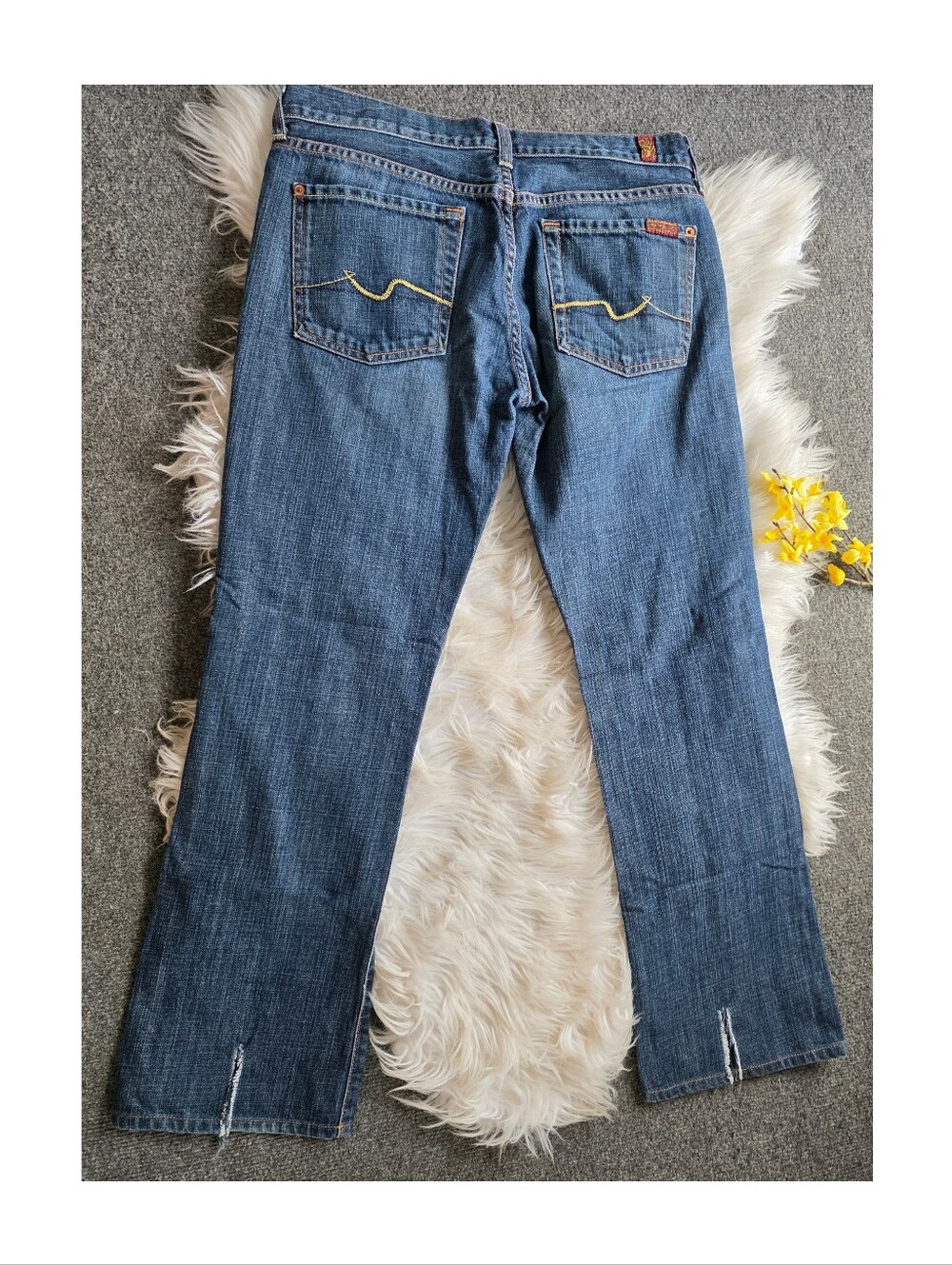 7 For All Mankind Low-Rise Bootcut Jeans - Picture 2 of 12